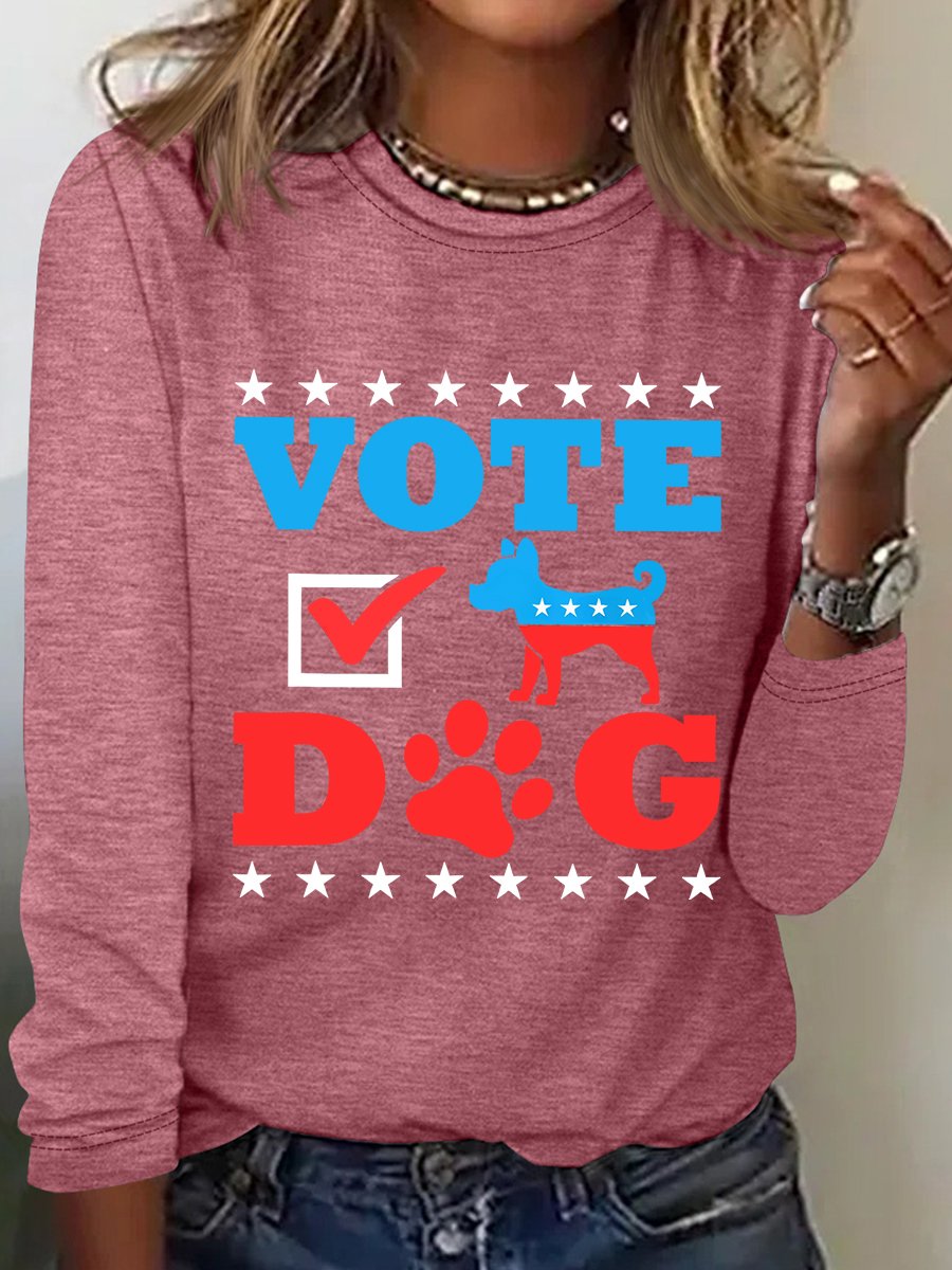 Vote Dog Long sleeve Shirt