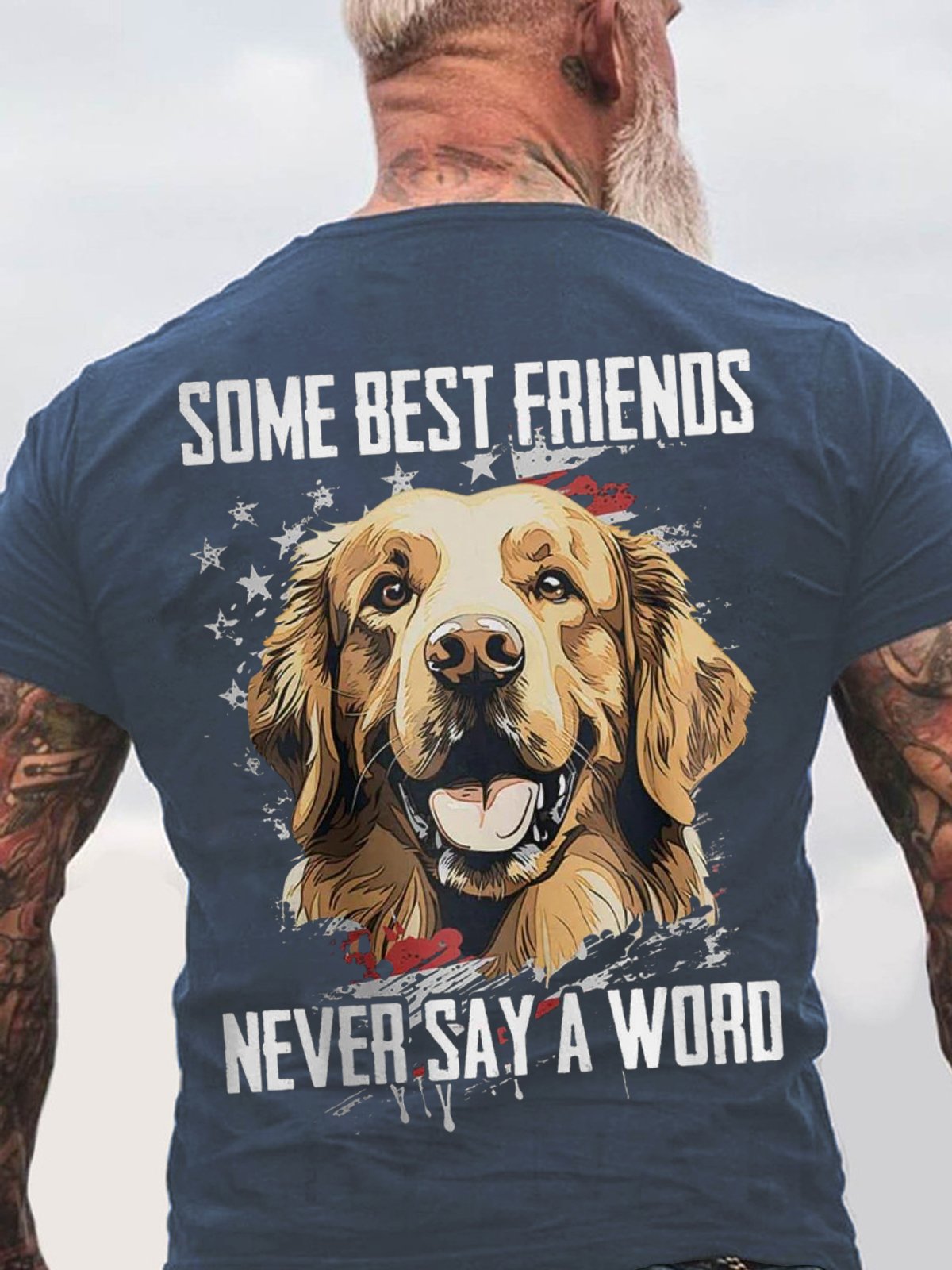 Some Best Friends Never Say A Word GOLDEN RETRIEVER Cotton T-shirt