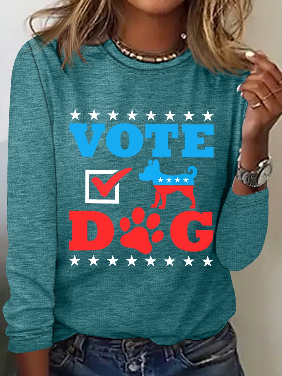 Vote Dog Long sleeve Shirt