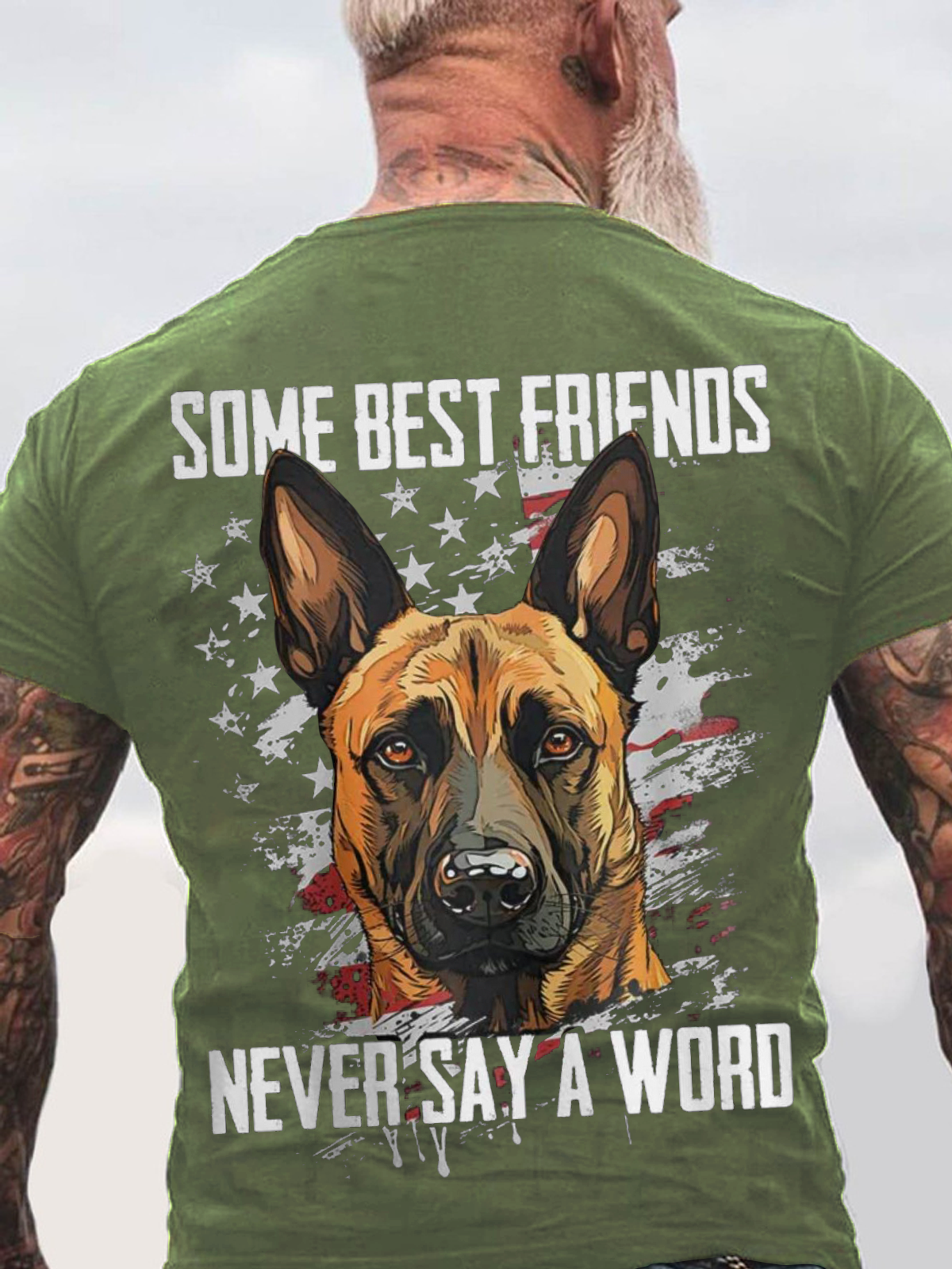 Some Best Friends Never Say A Word BELGIAN MALINOIS Cotton T-shirt