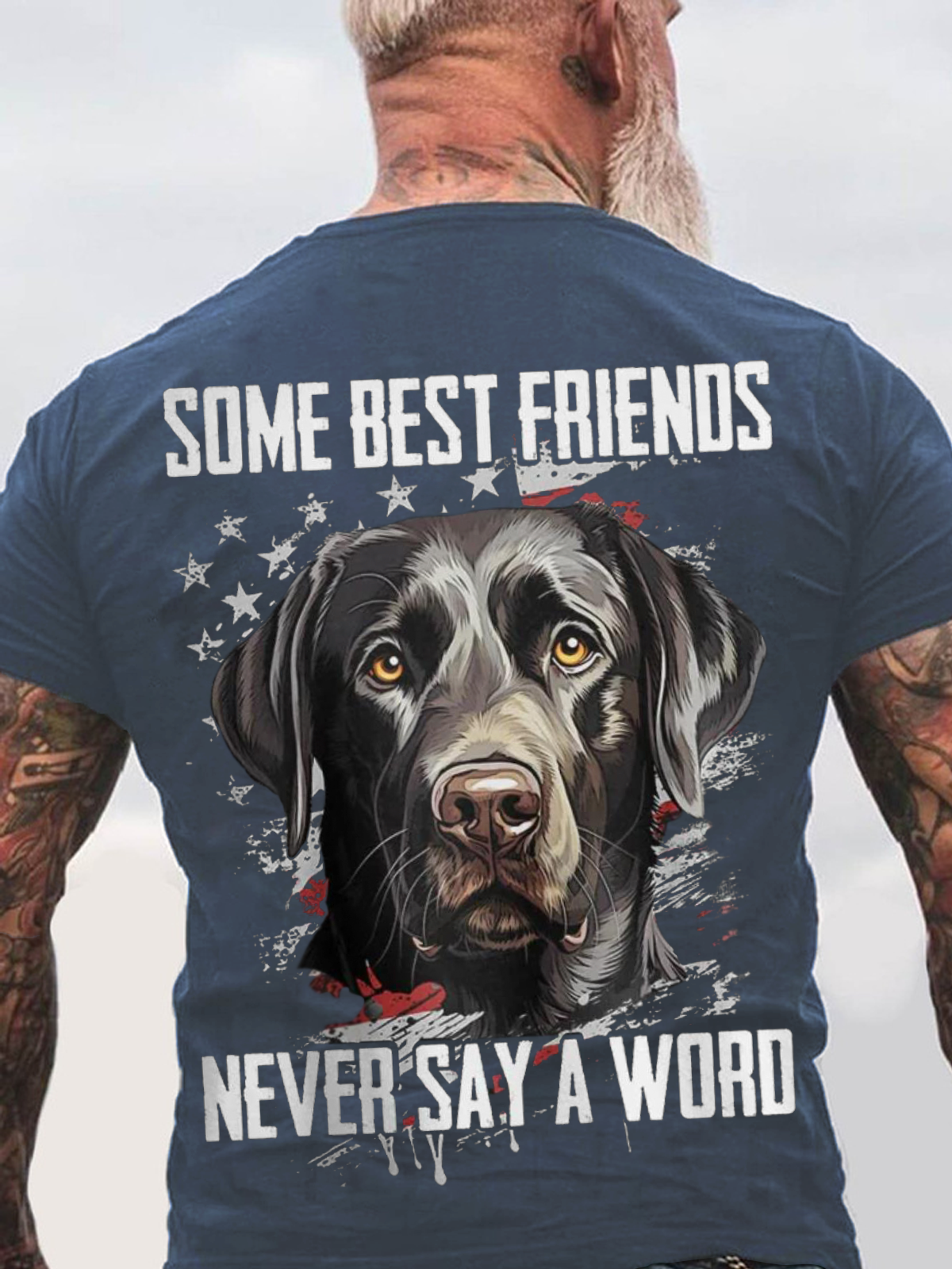 Some Best Friends Never Say A Word BLACK LAB Cotton T-shirt