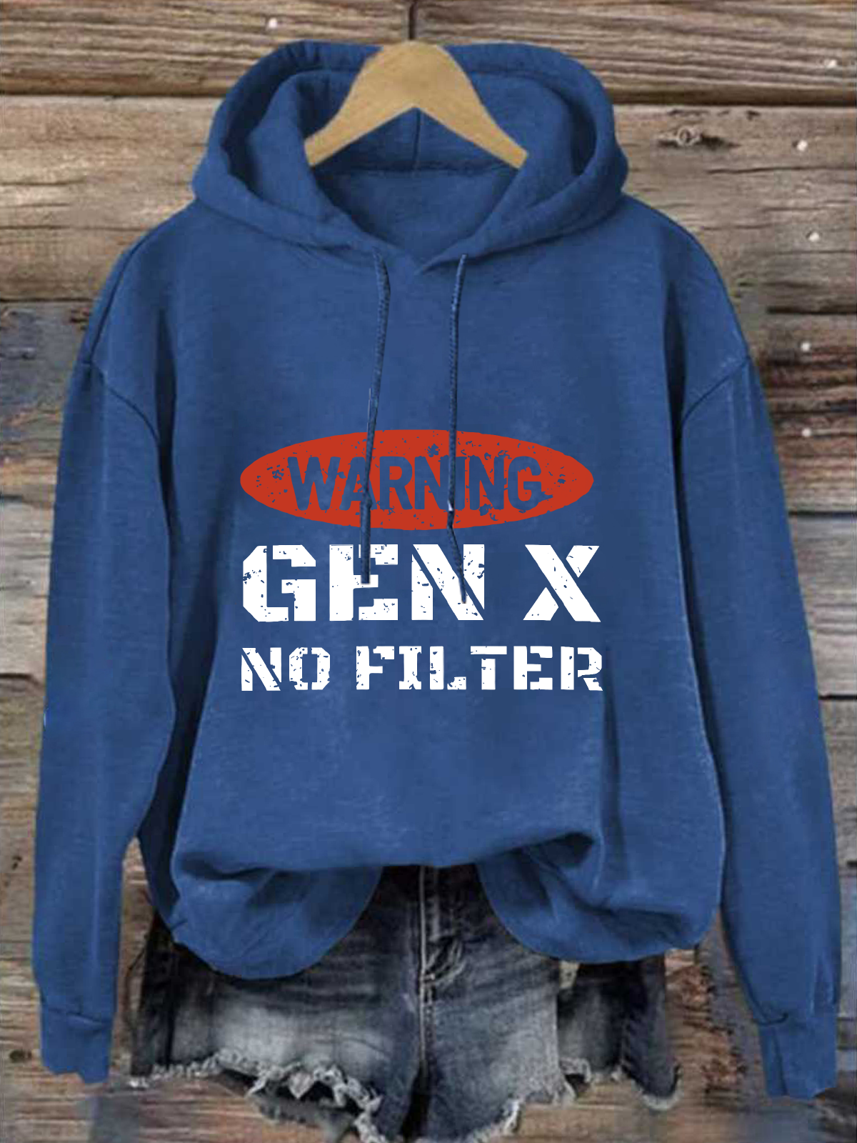 Gen X Loose Casual Cotton-Blend Hoodie