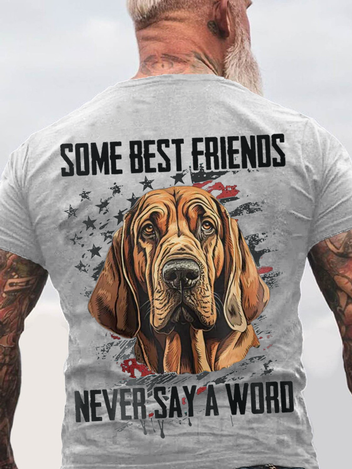 Some Best Friends Never Say A Word BLOODHOUND Cotton T-shirt