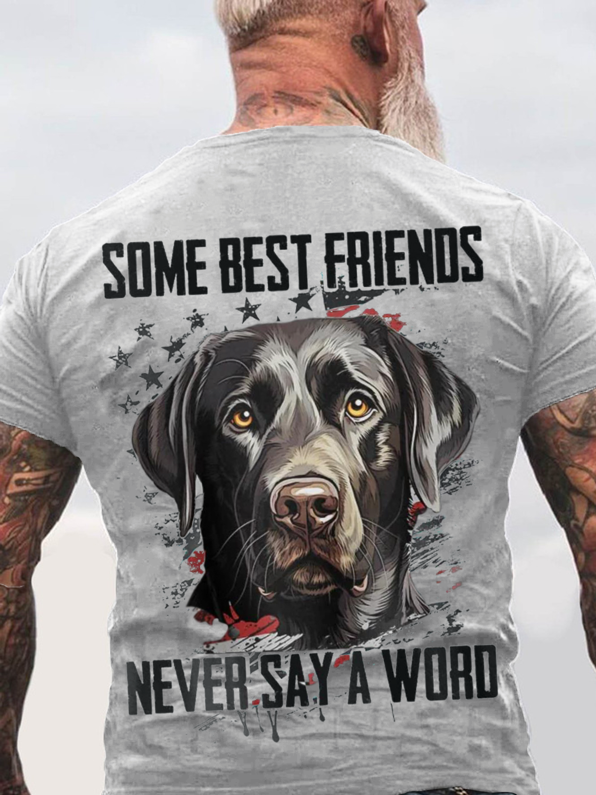 Some Best Friends Never Say A Word BLACK LAB Cotton T-shirt