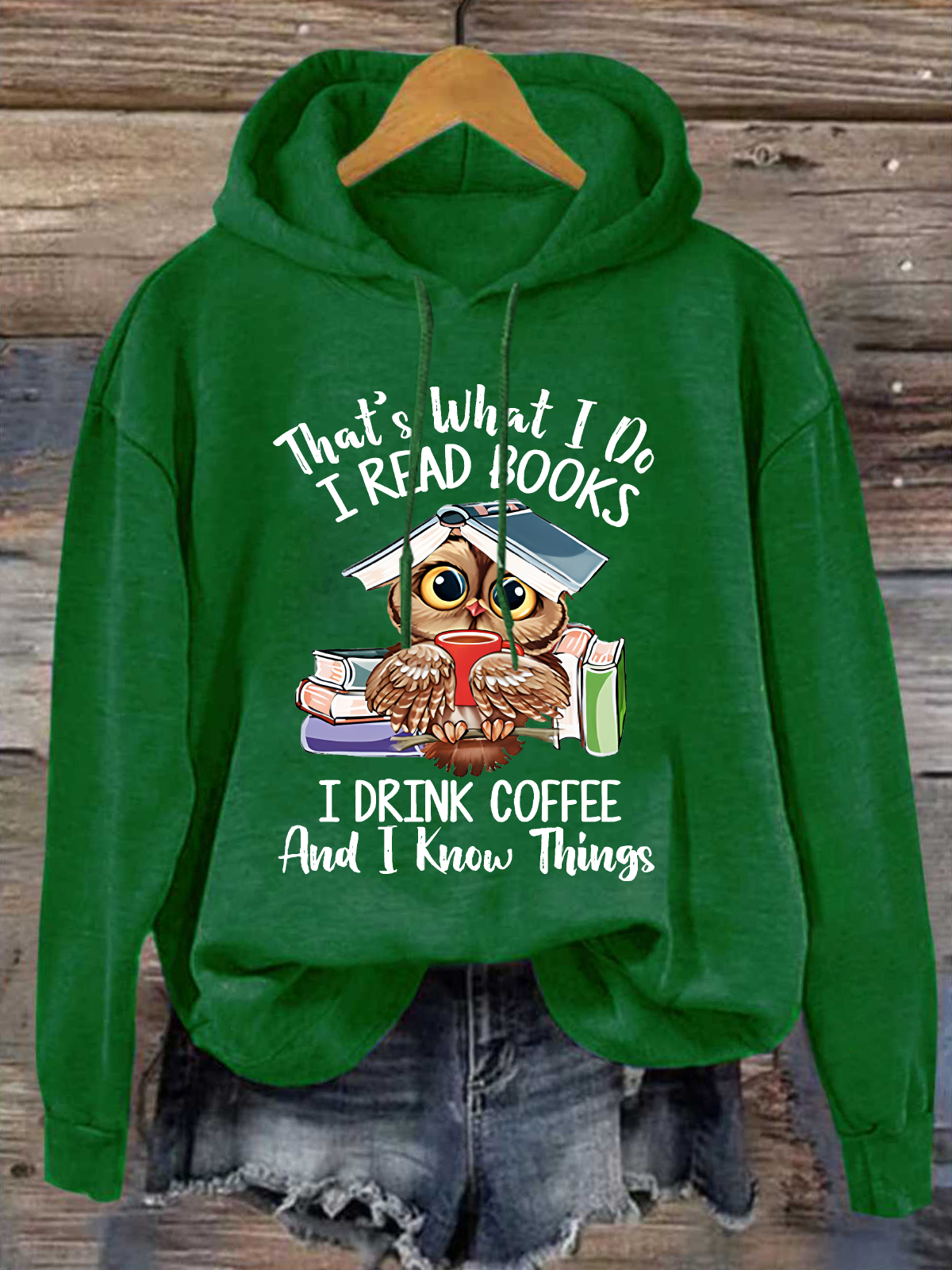 Women Owl That’s What I Do I Read Books I Drink Tea And I Know Things Loose Hoodie