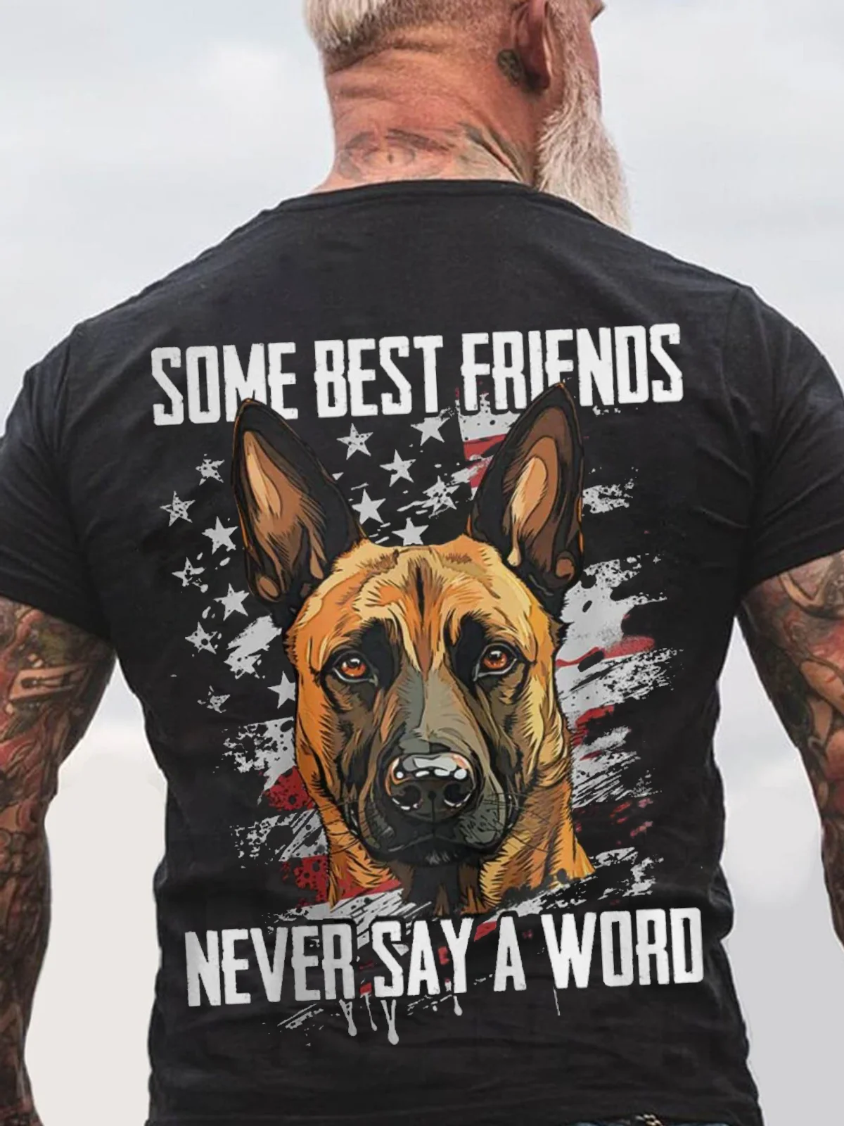 Some Best Friends Never Say A Word BELGIAN MALINOIS Cotton T-shirt