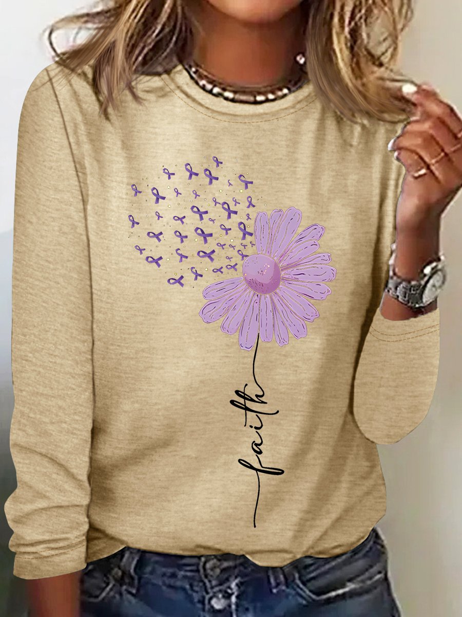 Alzheimer Fighter T-Shirt Long Sleeve Shirt