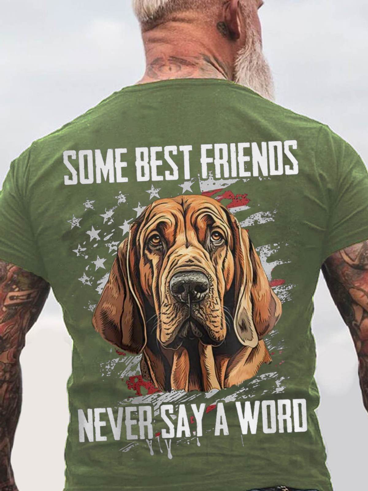 Some Best Friends Never Say A Word BLOODHOUND Cotton T-shirt