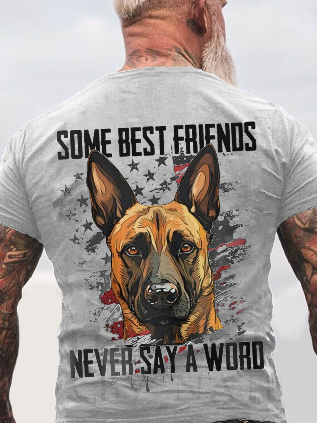 Some Best Friends Never Say A Word BELGIAN MALINOIS Cotton T-shirt