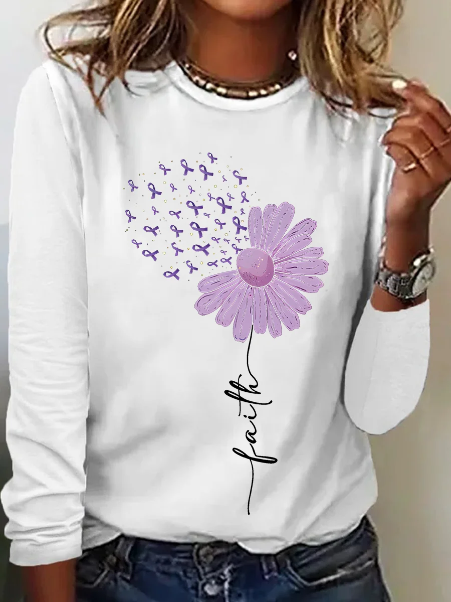 Alzheimer Fighter T-Shirt Long Sleeve Shirt