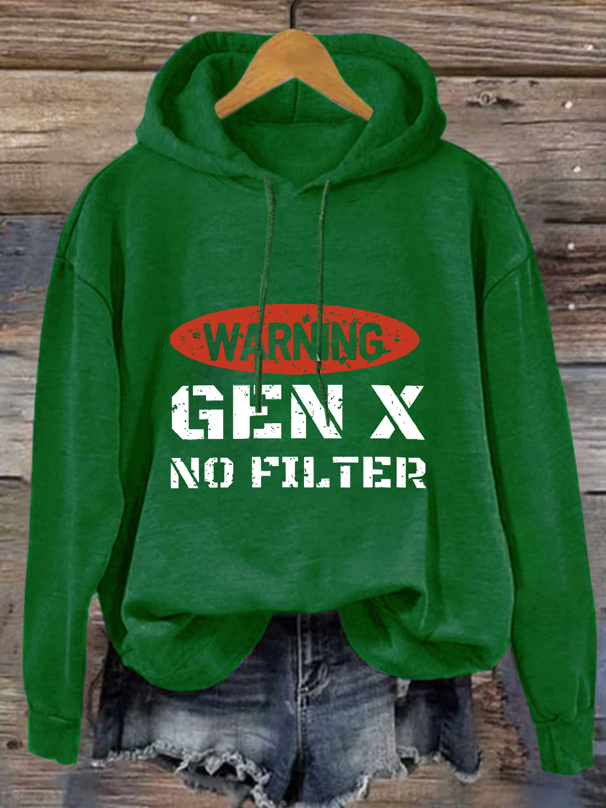 Gen X Loose Casual Cotton-Blend Hoodie