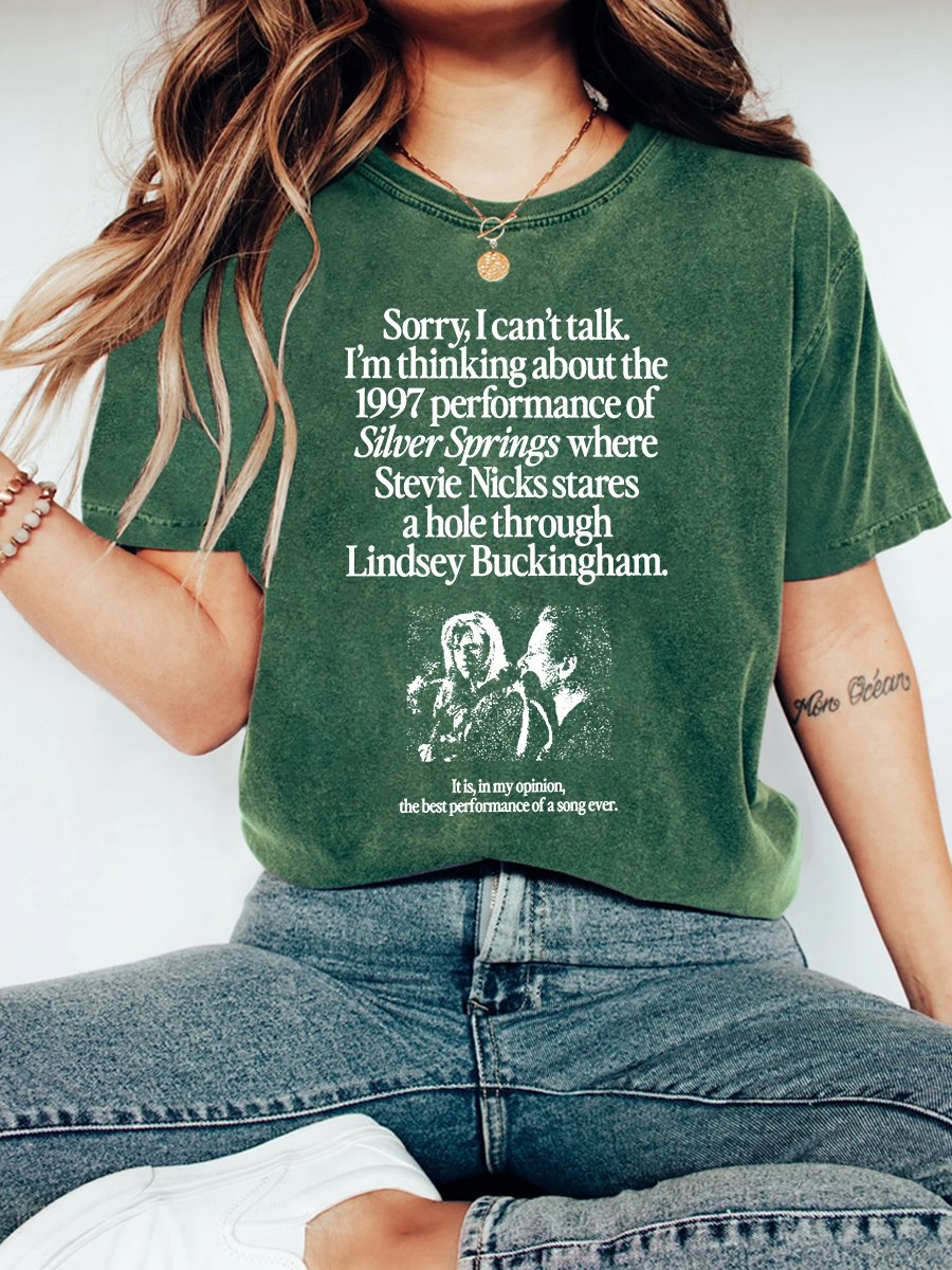 Sorry，I can't Talk Vintage Distressed Shirt