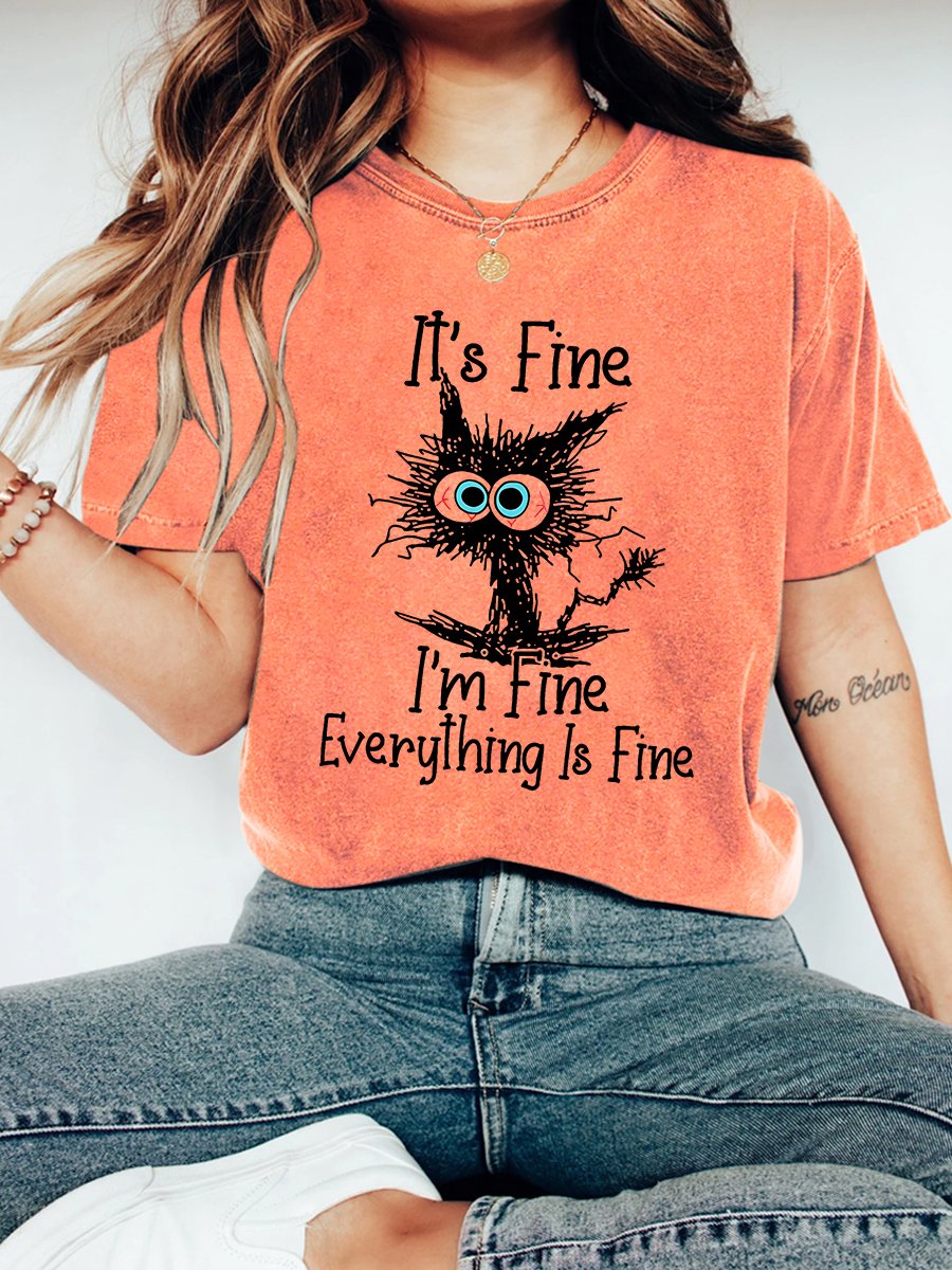 It's Fine Everything Is Fine Vintage Distressed Shirt