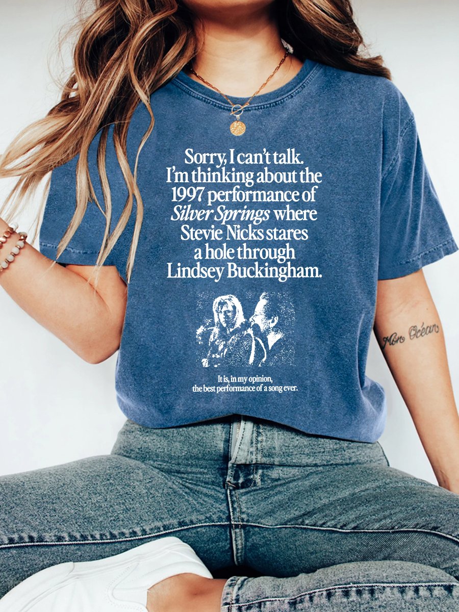 Sorry，I can't Talk Vintage Distressed Shirt