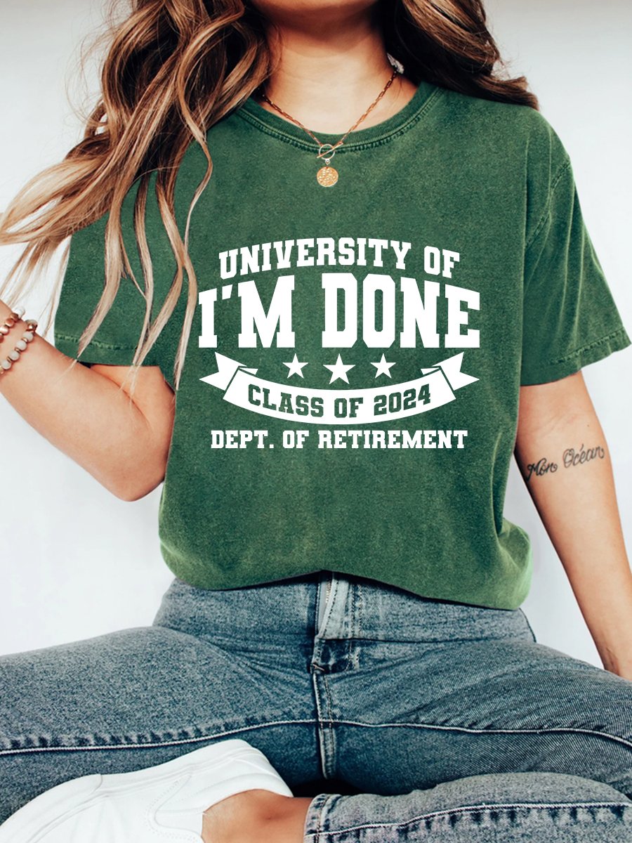 University Of I'm Done Vintage Distressed Shirt