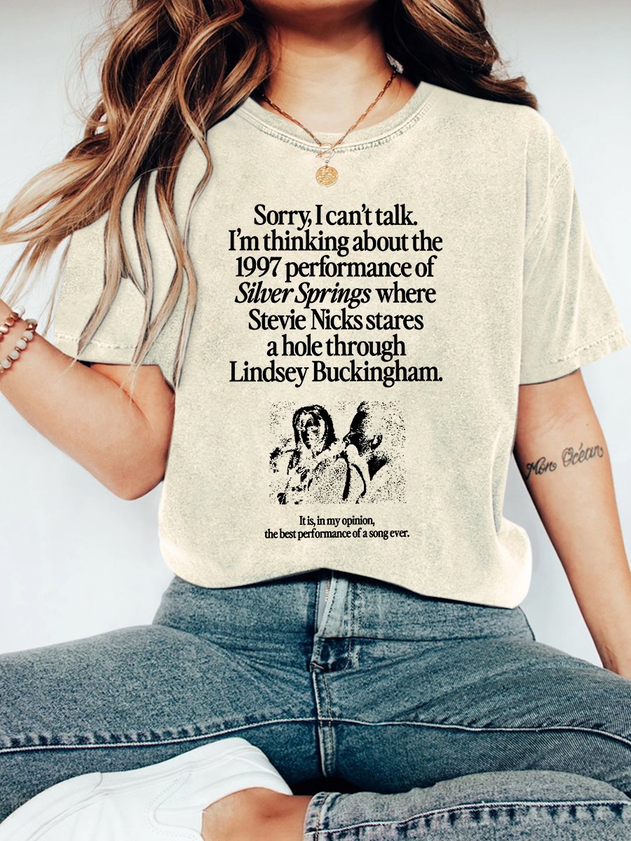 Sorry，I can't Talk Vintage Distressed Shirt