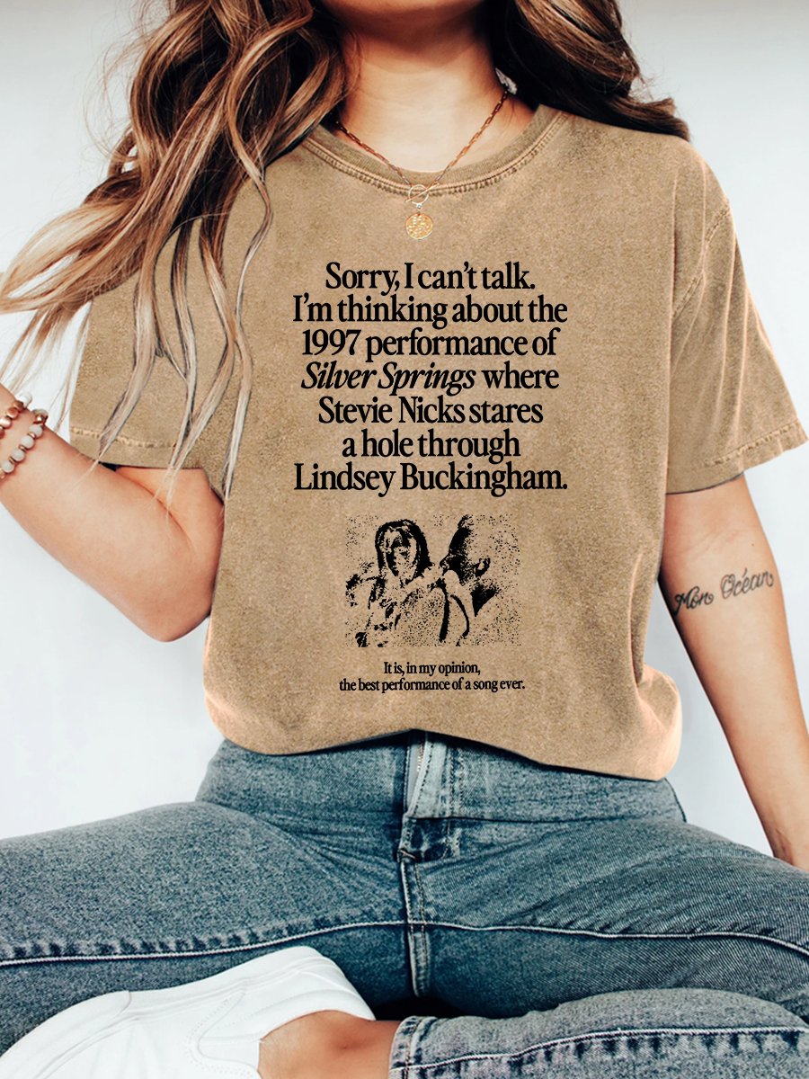 Sorry，I can't Talk Vintage Distressed Shirt