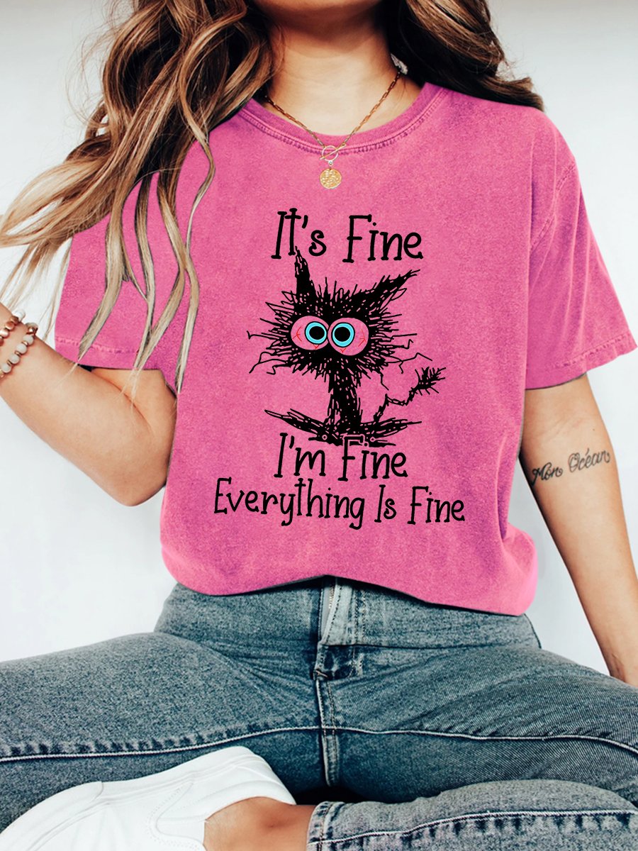 It's Fine Everything Is Fine Vintage Distressed Shirt