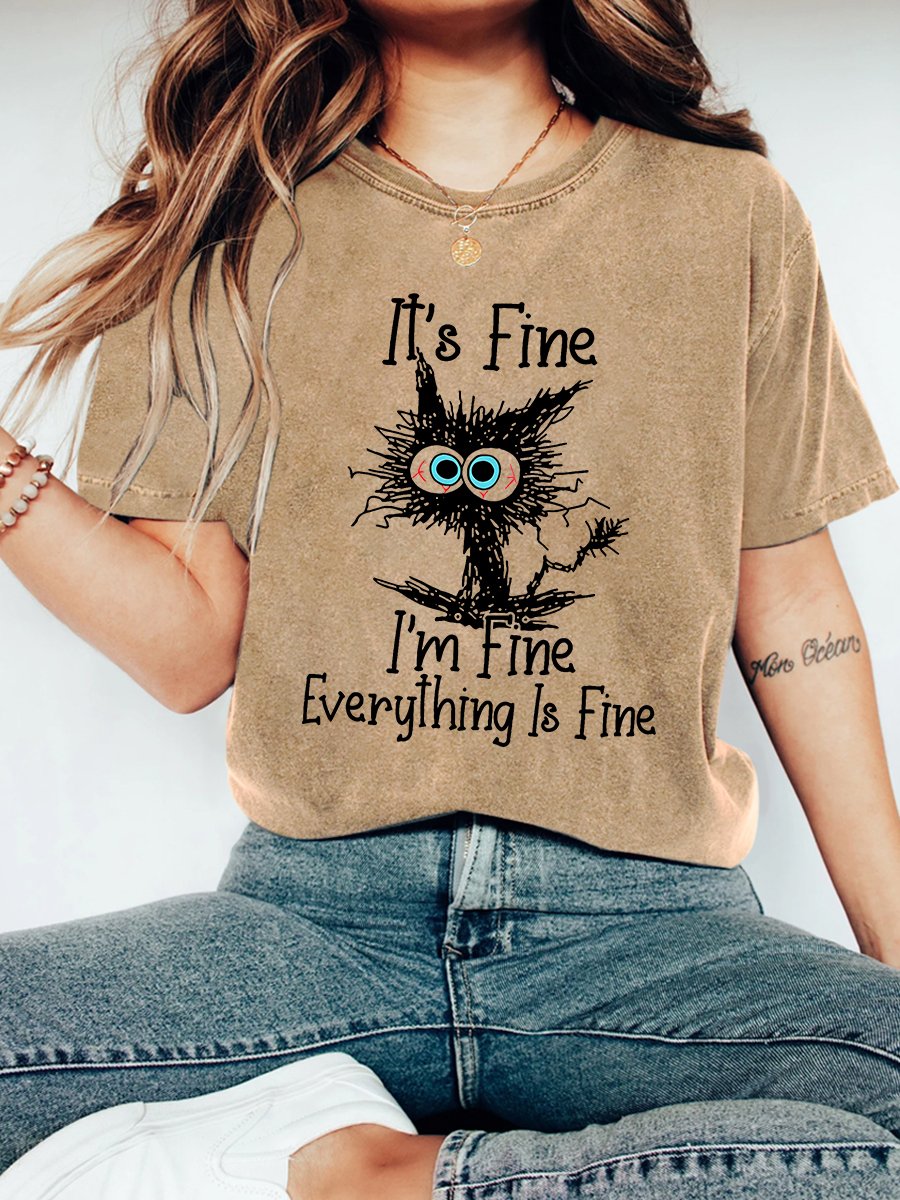 It's Fine Everything Is Fine Vintage Distressed Shirt