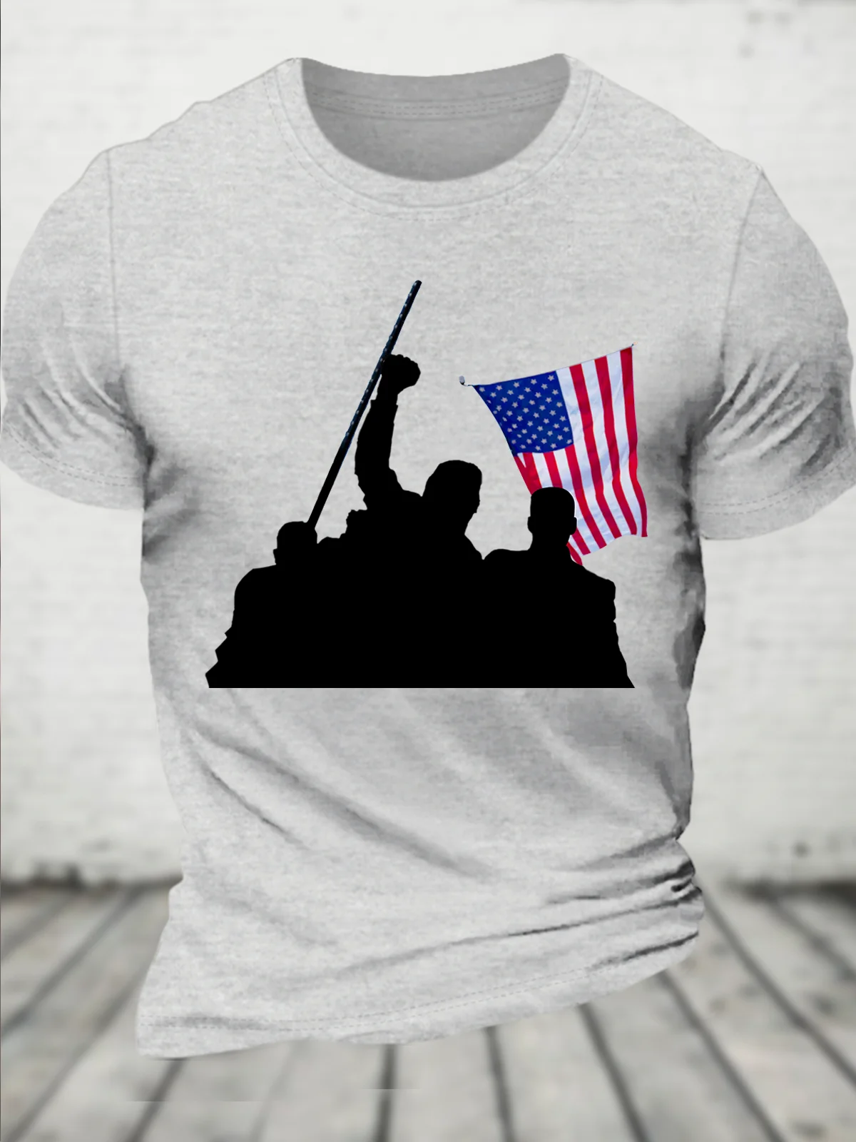 Men's Trump Fight Flag Fight Cotton T-shirt