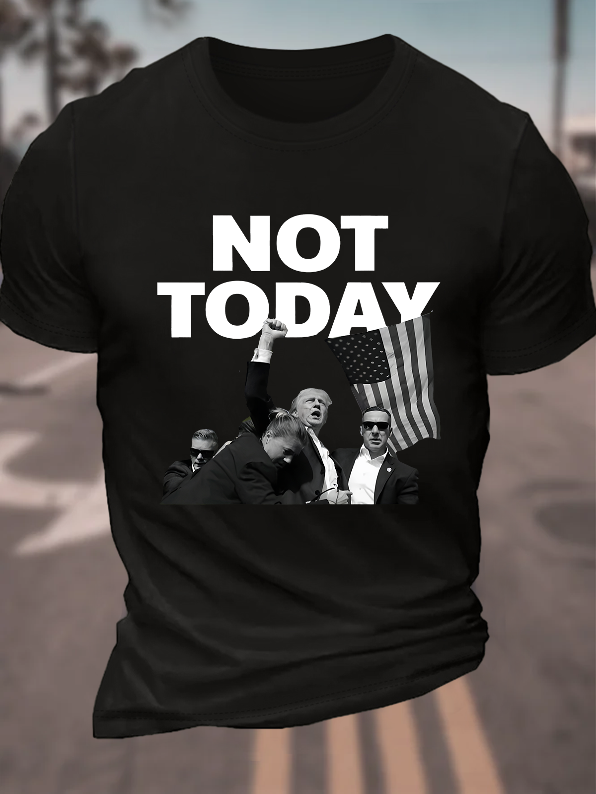 Not Today Premium Trump Cotton T-shirt