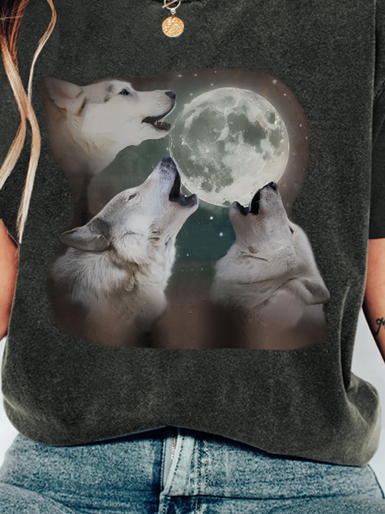 Three Wolves Vintage Distressed Shirt