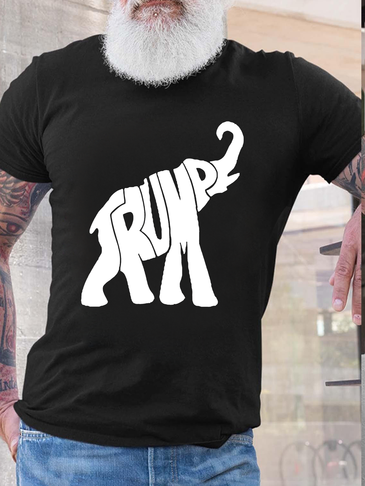 Elephant Trump Cotton T-shirt