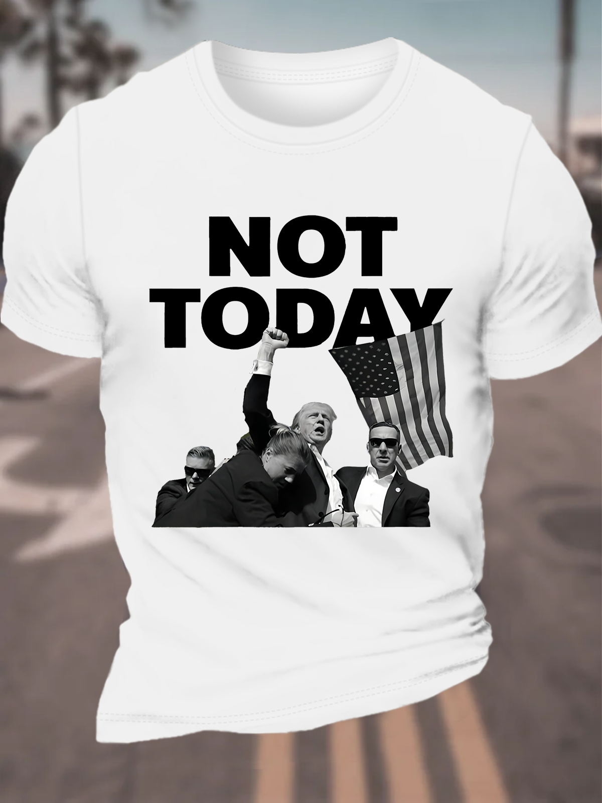 Not Today Premium Trump Cotton T-shirt