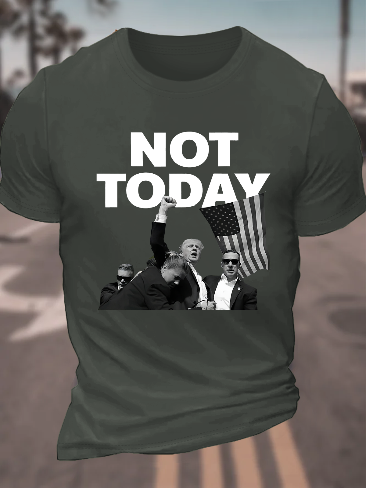 Not Today Premium Trump Cotton T-shirt