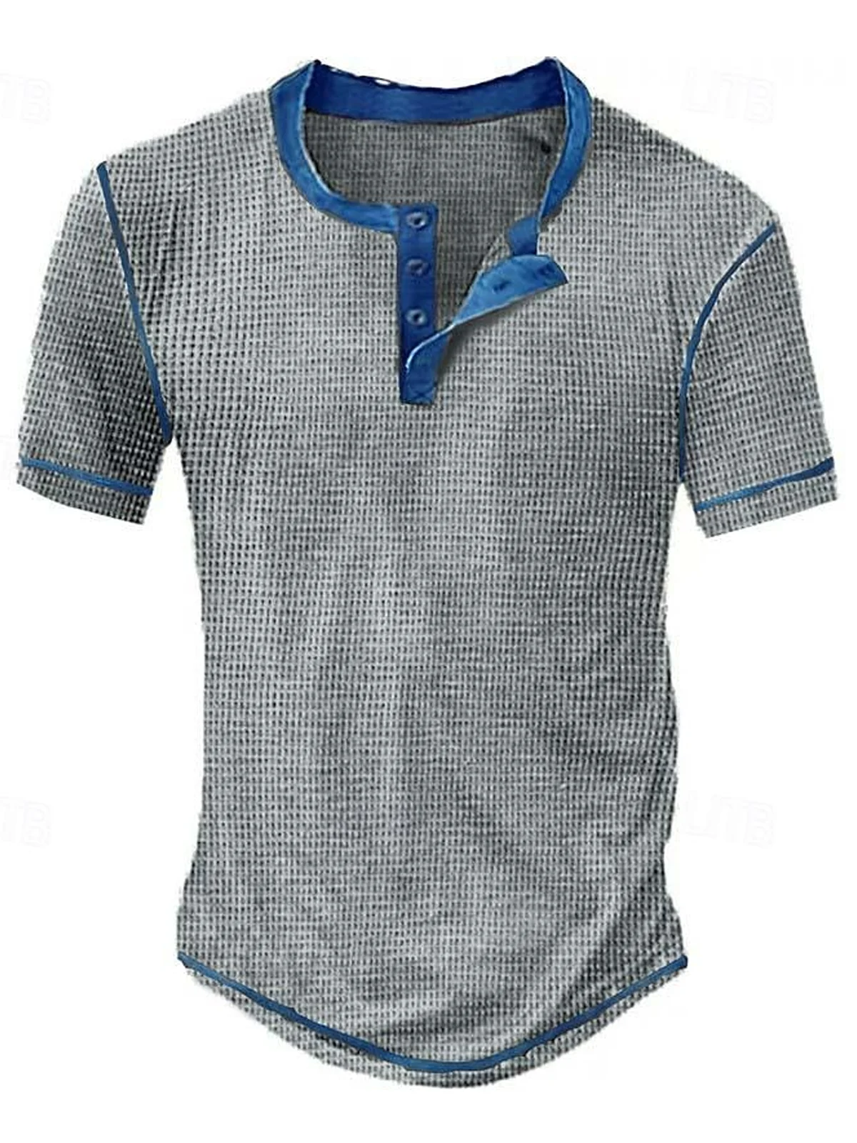 Henley Collar Short Sleeve T-Shirt