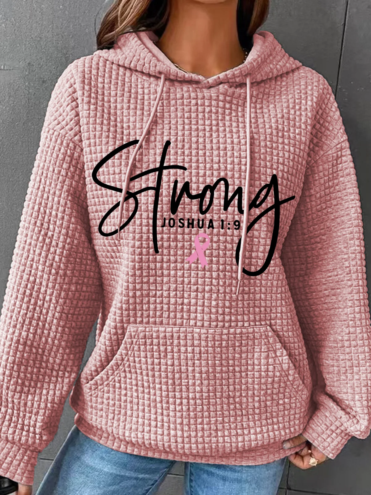 Breast Cancer Survivor Faith Simple Loose Hoodie