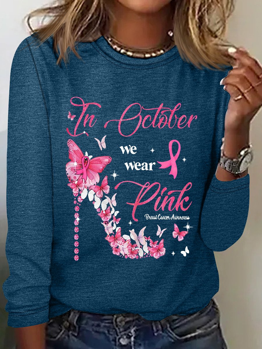 Breast Cancer Cancer Support Long Sleeve Shirt