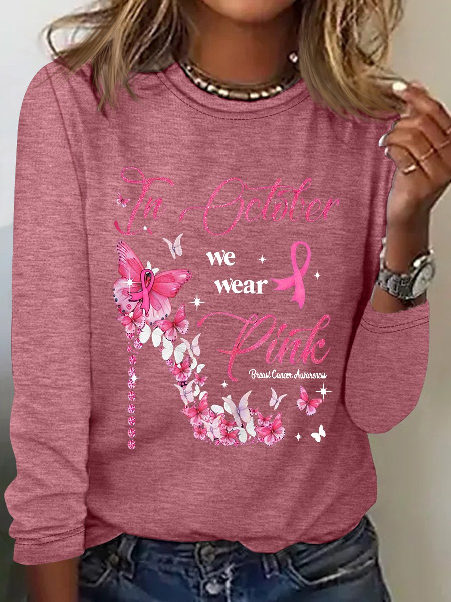 Breast Cancer Cancer Support Long Sleeve Shirt