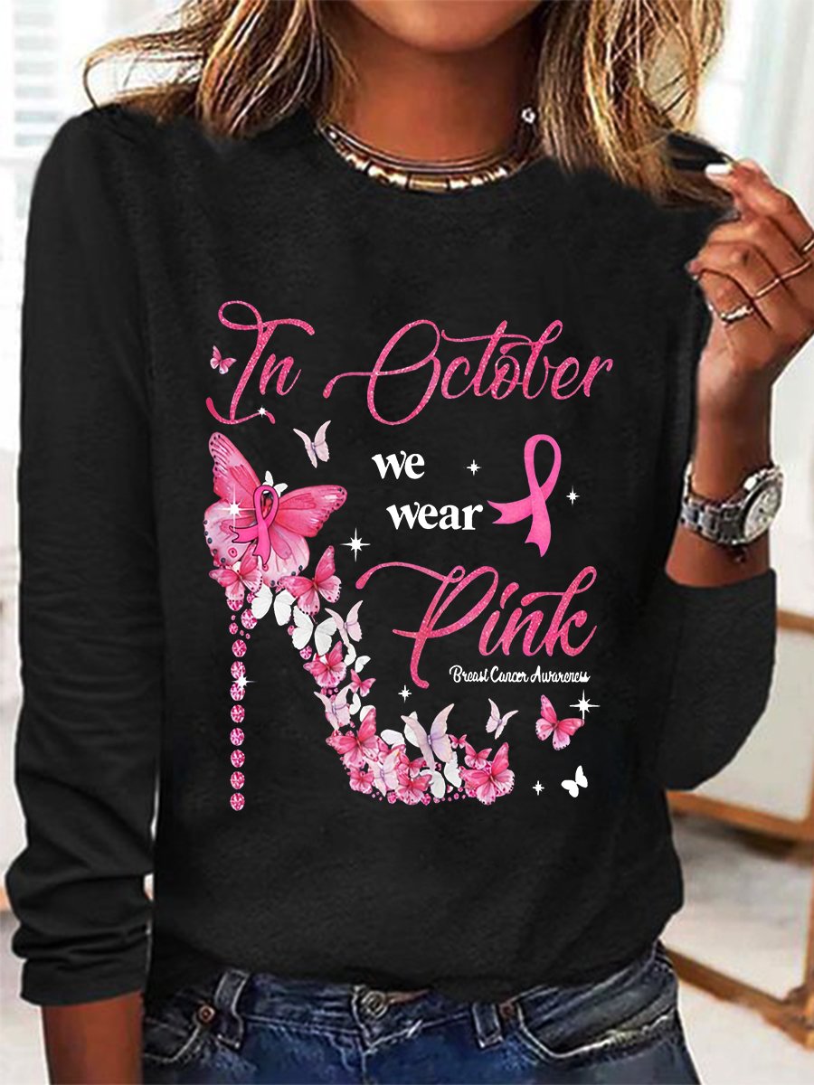 Breast Cancer Cancer Support Long Sleeve Shirt