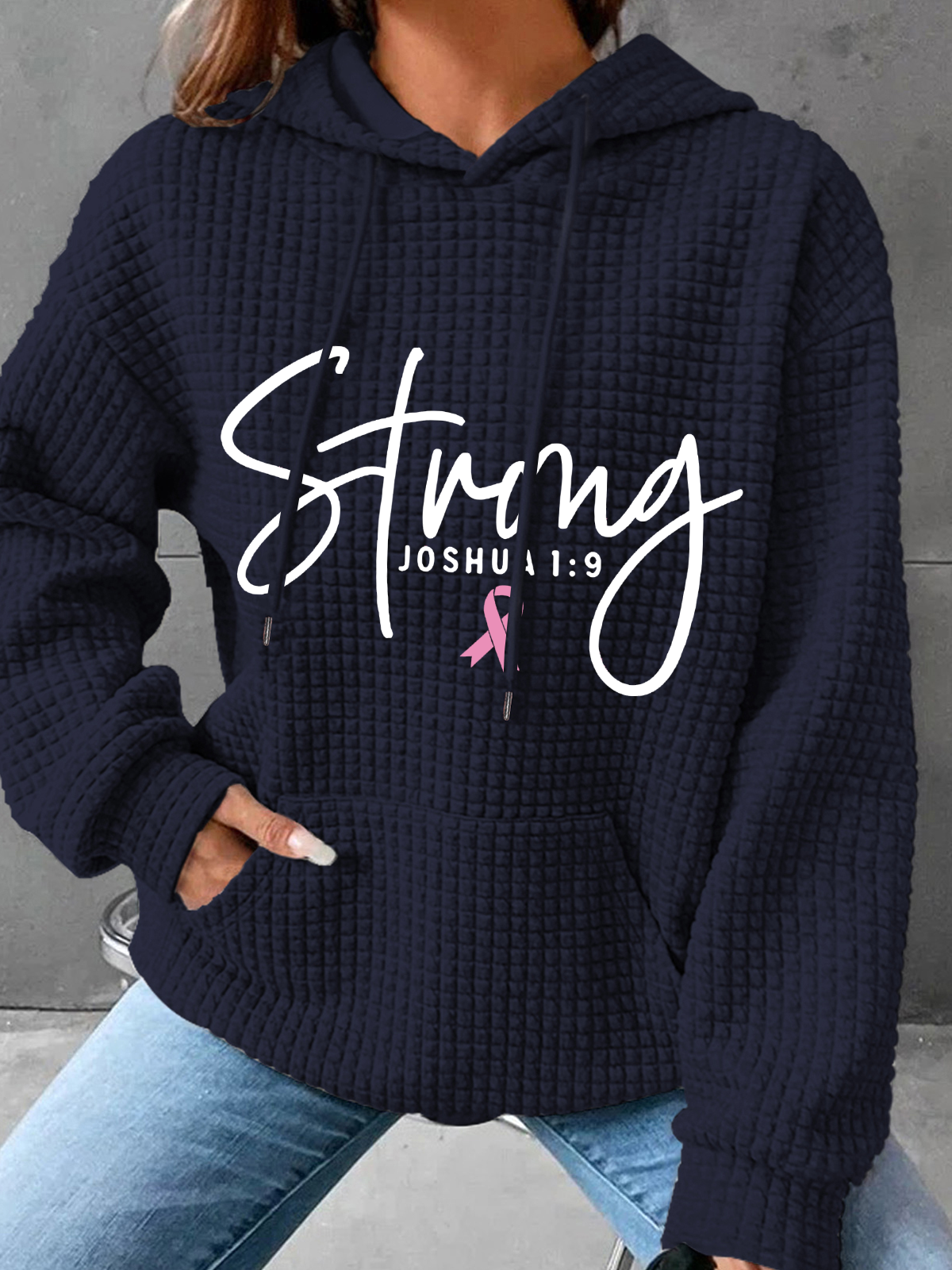 Breast Cancer Survivor Faith Simple Loose Hoodie