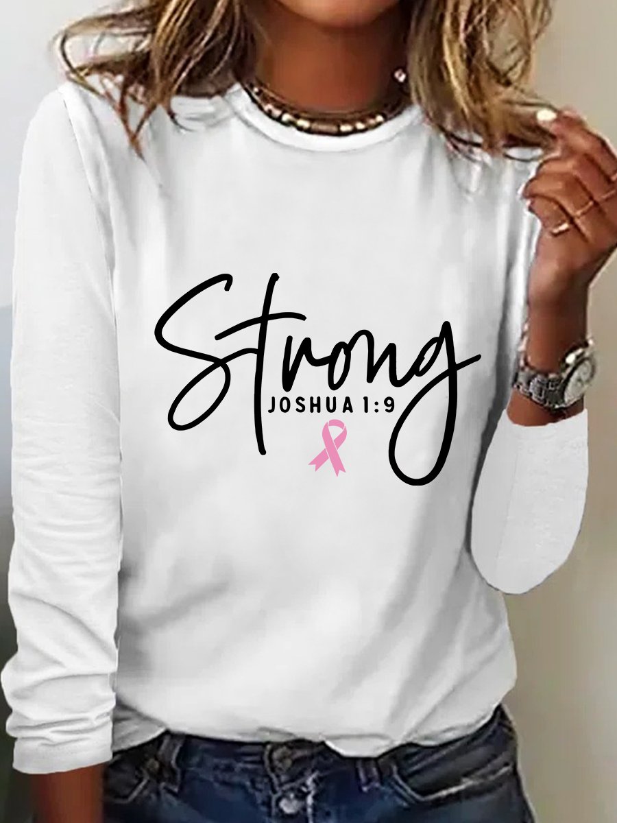 Breast Cancer Survivor Faith Long Sleeve Shirt