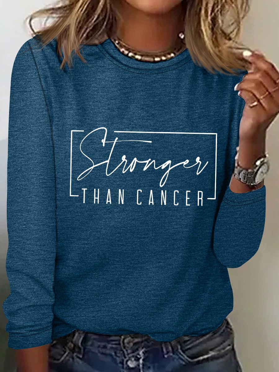 Stronger Than Cancer Breast Cancer Long Sleeve Shirt