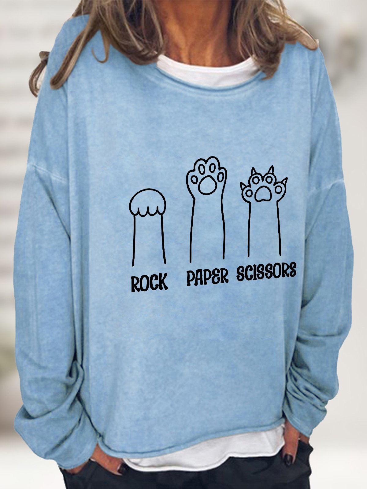 Rock Paper Scissors Casual Sweatshirt