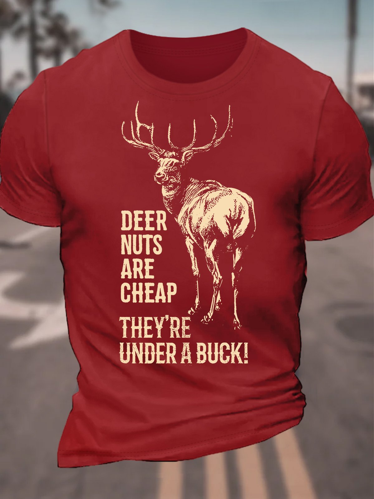 Hunting And Fishing Lovers Men's Cotton T-Shirt