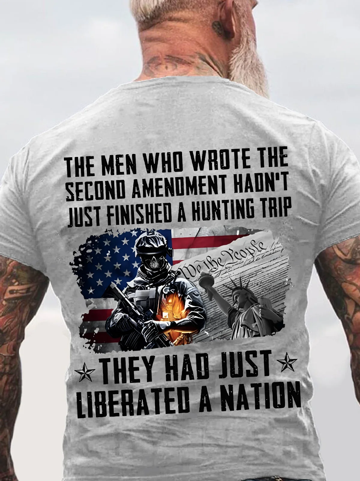 The Men Who Wrote The Second Amendment Hadn't Just Finished A Hunting Trip They Had Just Liberated A Nation Back Cotton T-Shirt