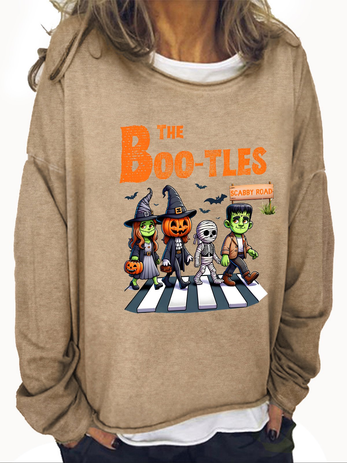 The Boo-tles Parody Halloween Trick Or Treat Casual Sweatshirt