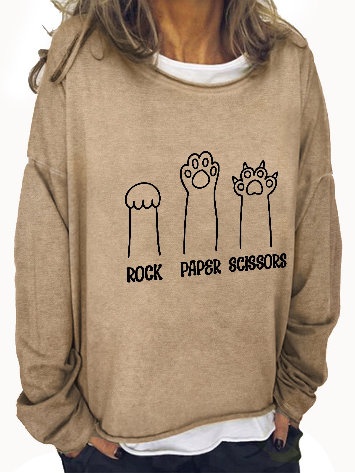 Rock Paper Scissors Casual Sweatshirt