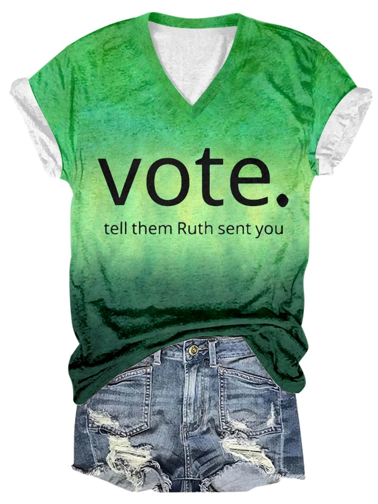 Funny Vote Casual Loose T-Shirt