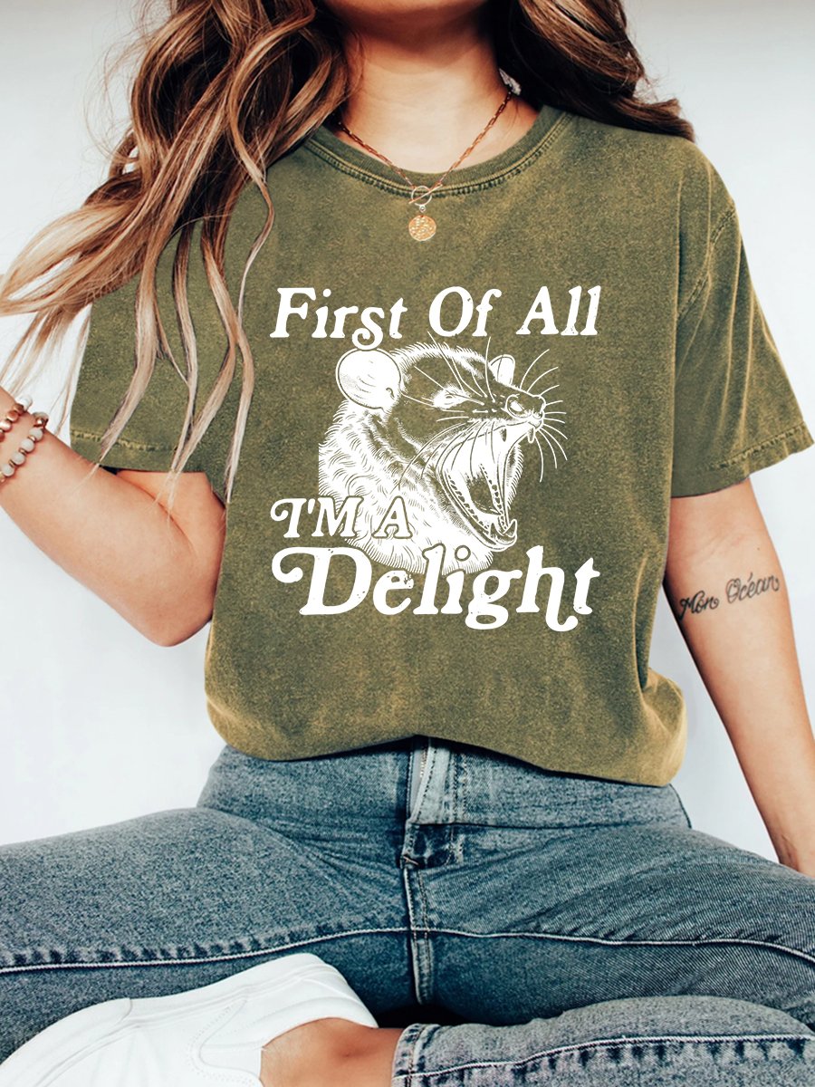 First of All I'm a Delight Vintage Distressed Shirt