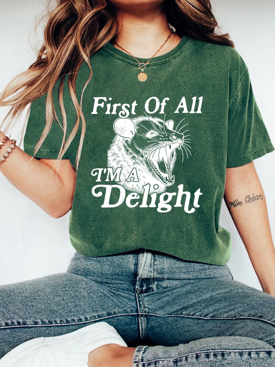 First of All I'm a Delight Vintage Distressed Shirt