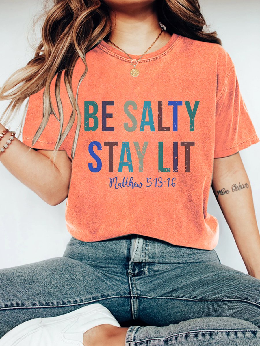 Be Salty Stay Lit Vintage Distressed Shirt