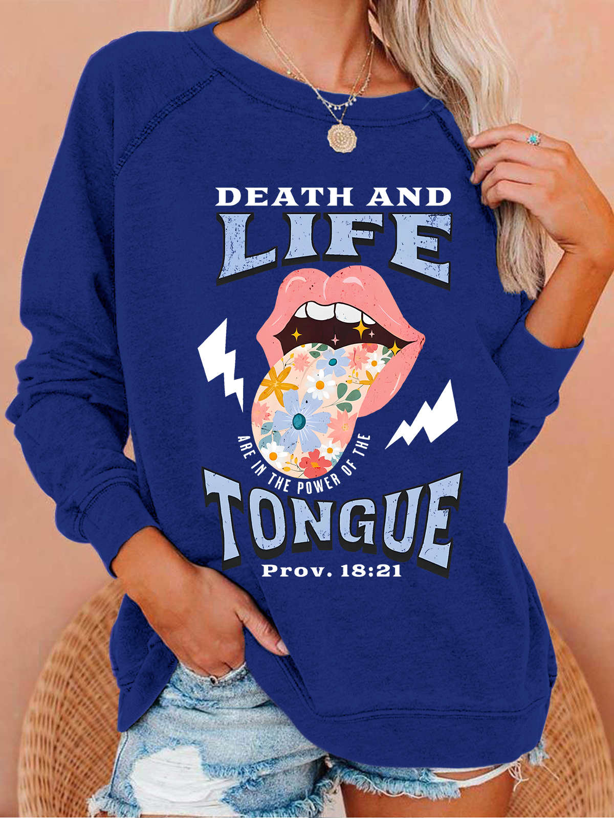 Death And Life Tongue Christian Casual Sweatshirt