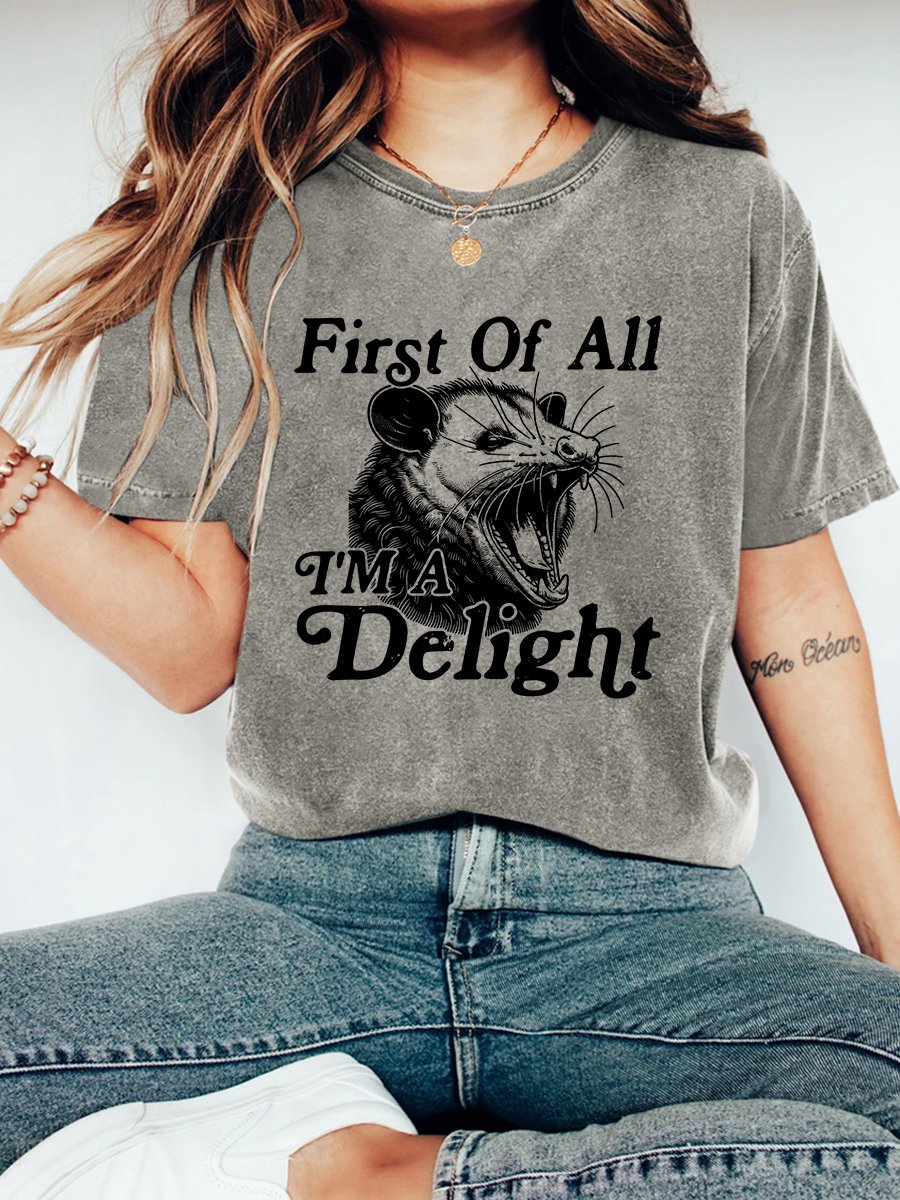 First of All I'm a Delight Vintage Distressed Shirt