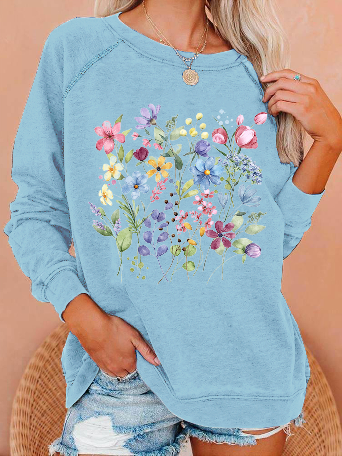 Women's wildflowers Casual Sweatshirt