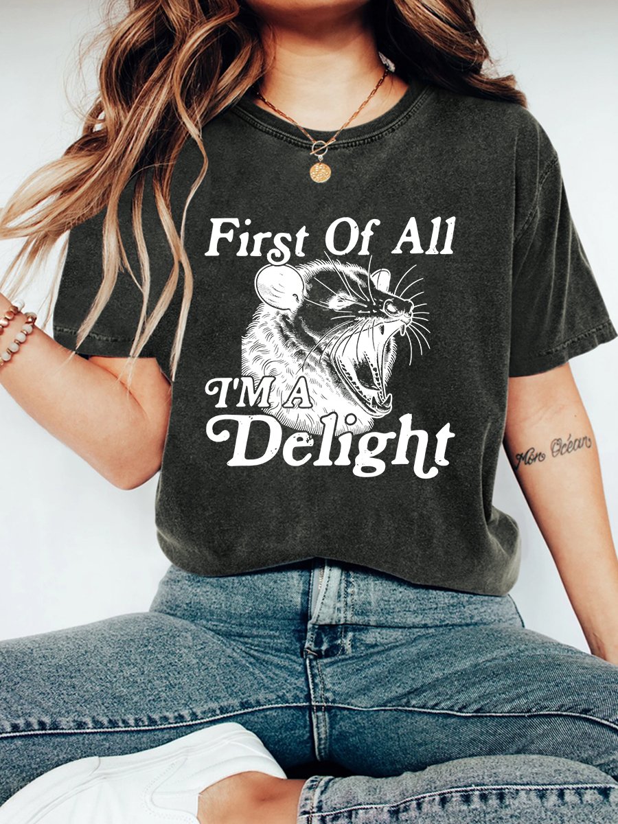 First of All I'm a Delight Vintage Distressed Shirt